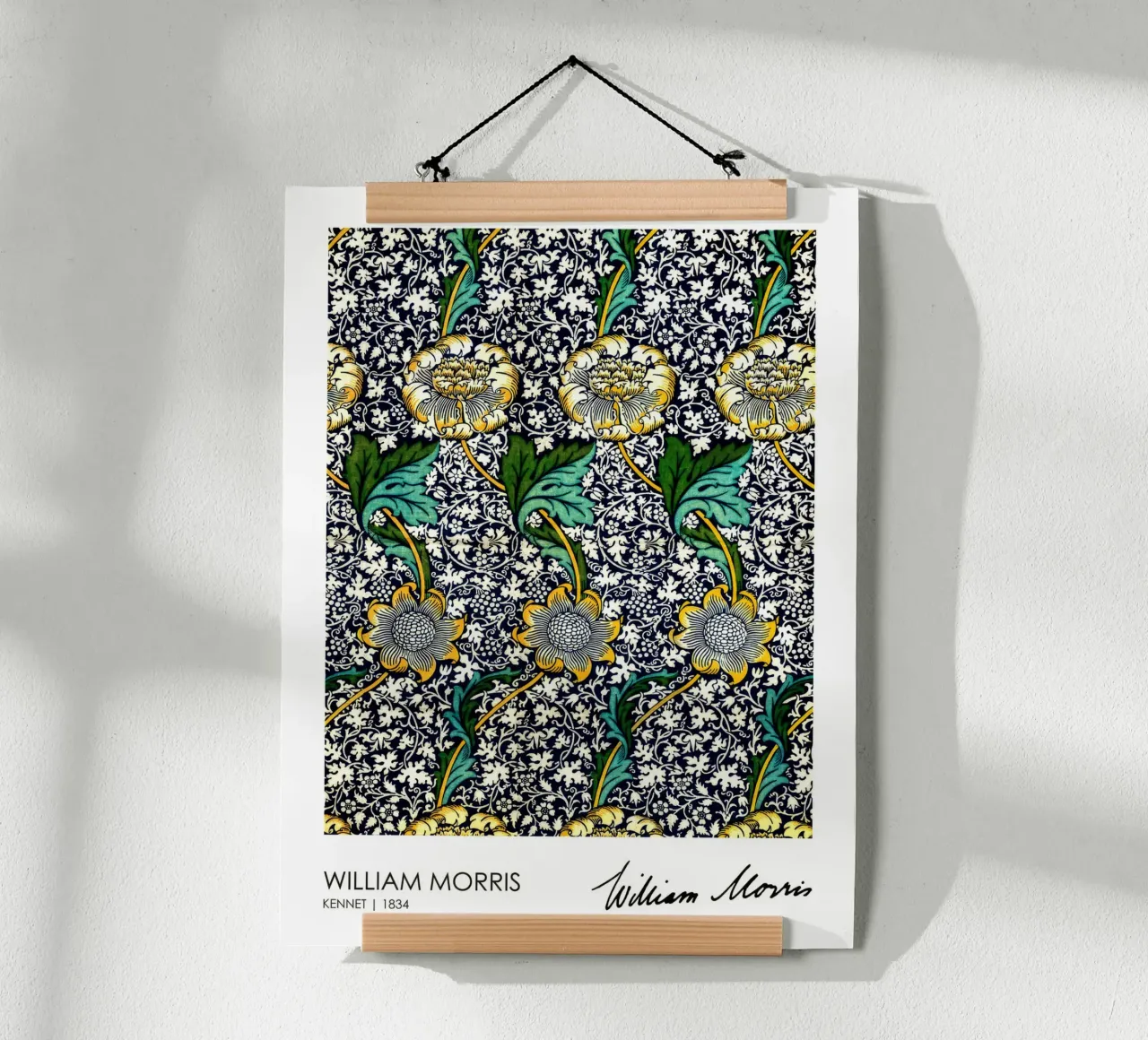 Print Kennet (1834) William Morris poster with aluminum frame by Flower