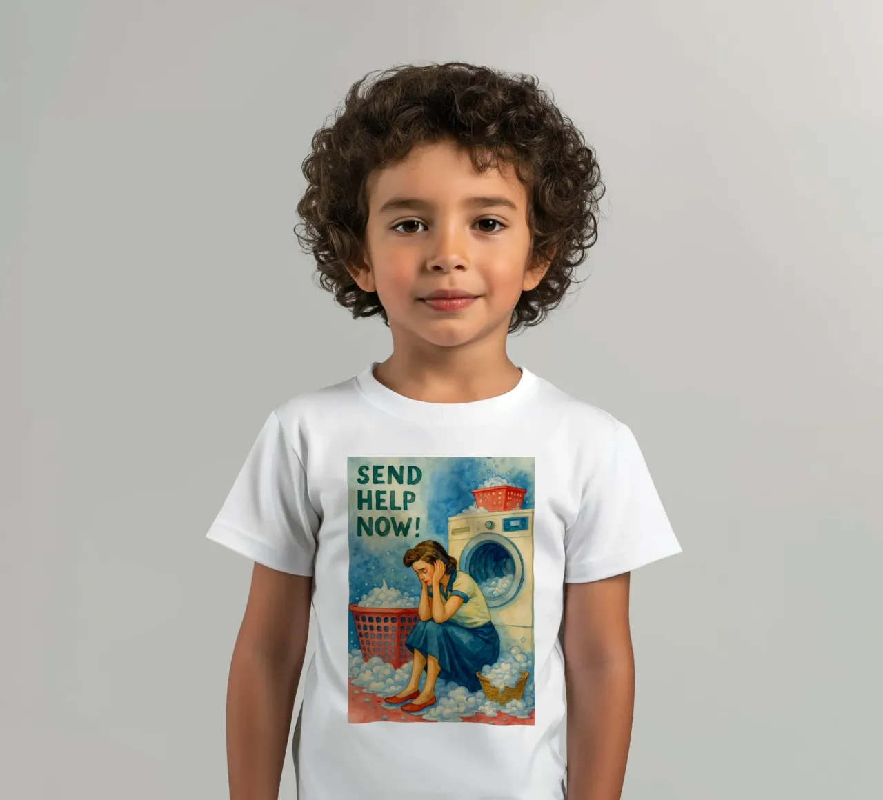 inviare aiuto ora le donne in bagno t-shirt bambini da pakazi