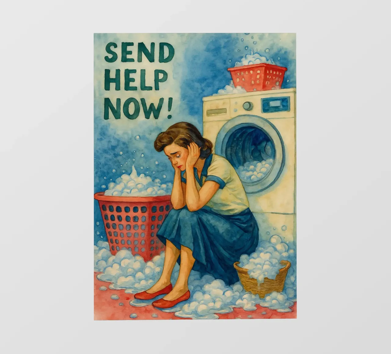 send help now women in the bathroom photo wallpaper by pakazi