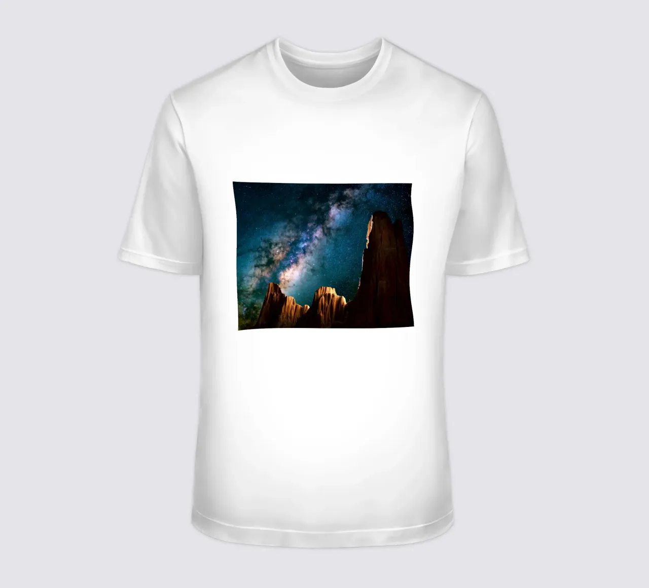 galassia della via lattea t-shirt da space words