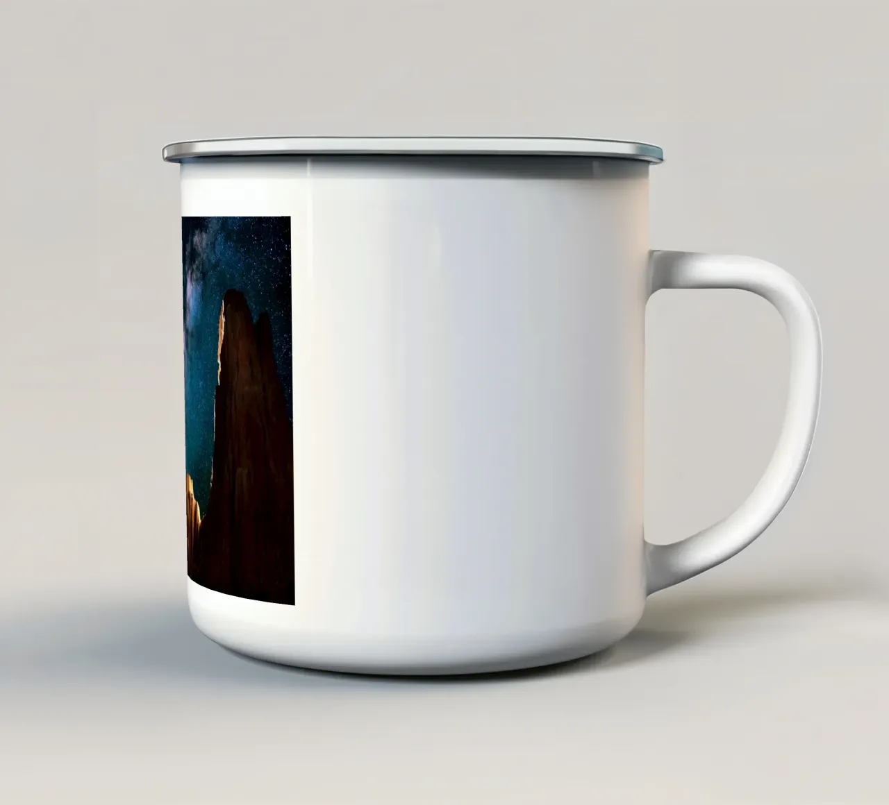 galassia della via lattea tazza in smalto da space words
