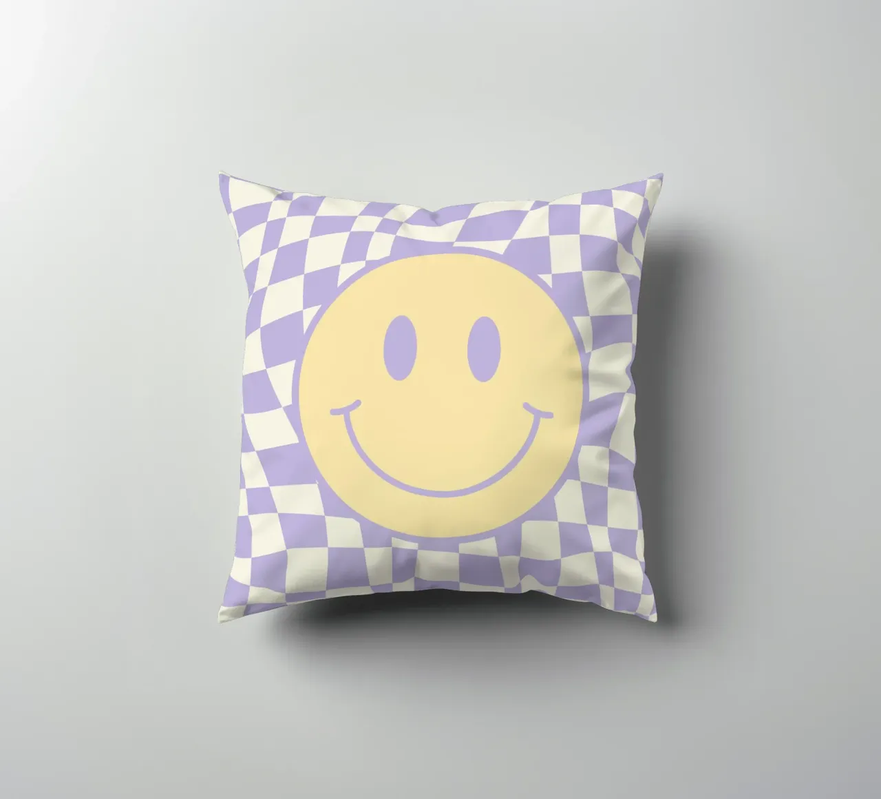 Smiley e pedine ondulate 02 cuscino da Little Dean