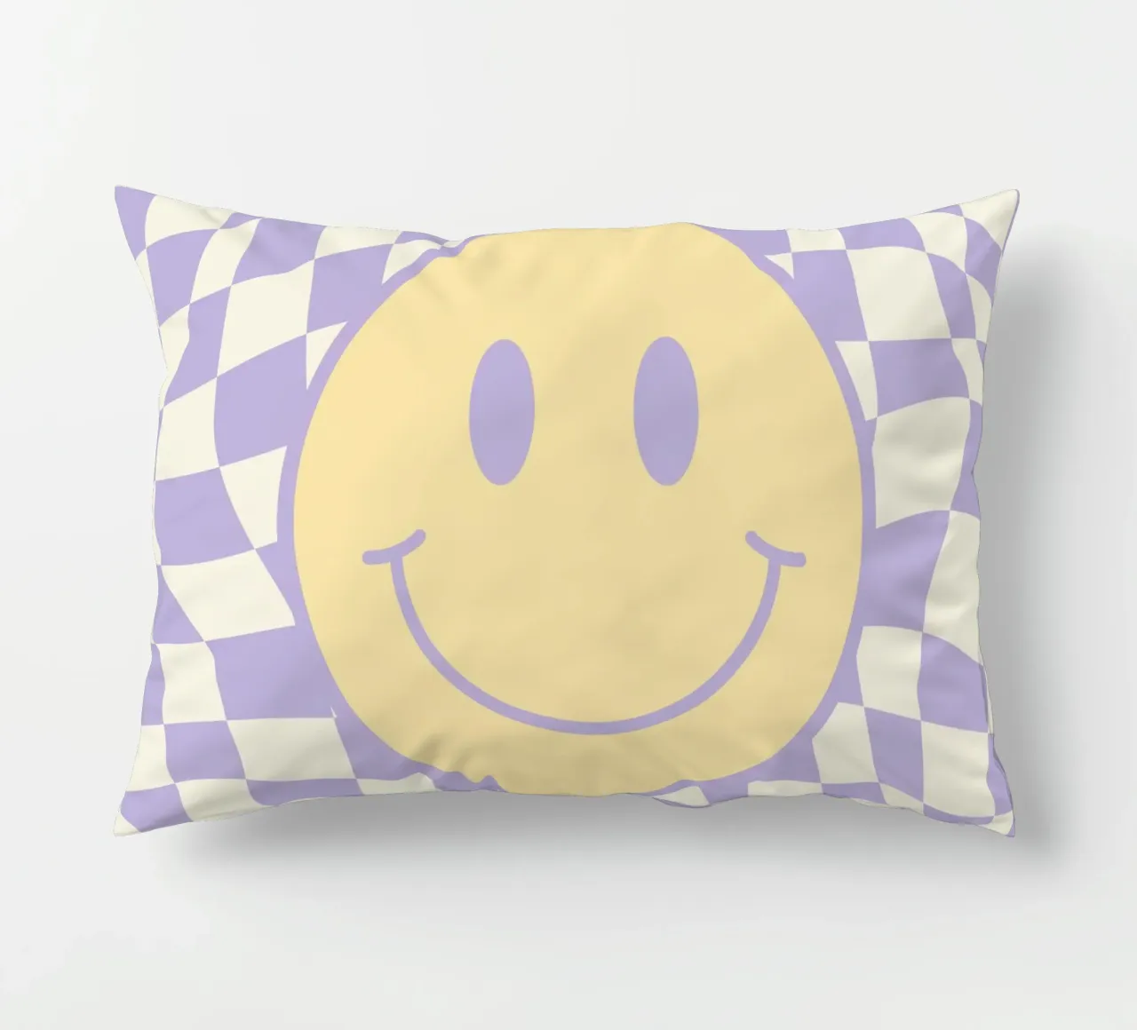 Smiley e pedine ondulate 02 cuscino da Little Dean