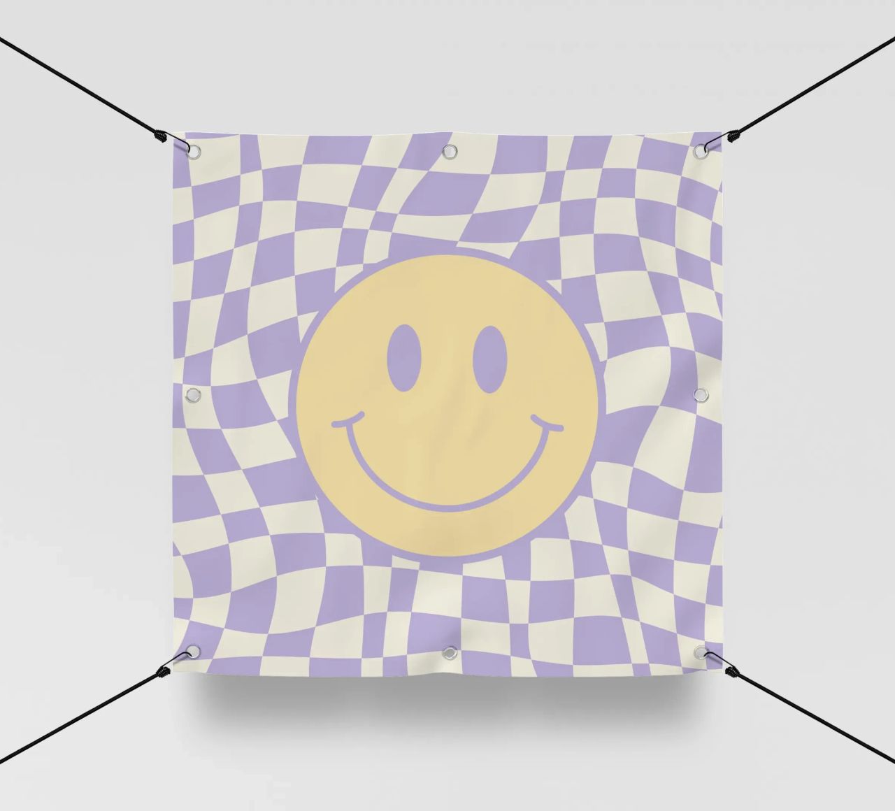 Smiley e pedine ondulate 02 telo in pvc da Little Dean
