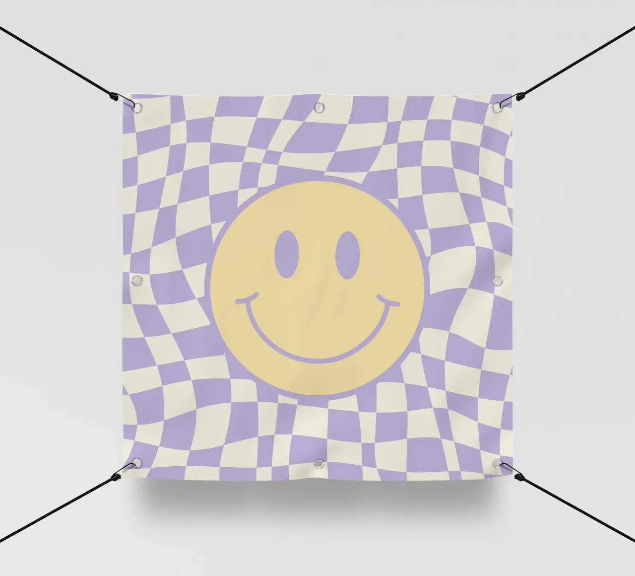Smiley e pedine ondulate 02 telo in pvc da Little Dean