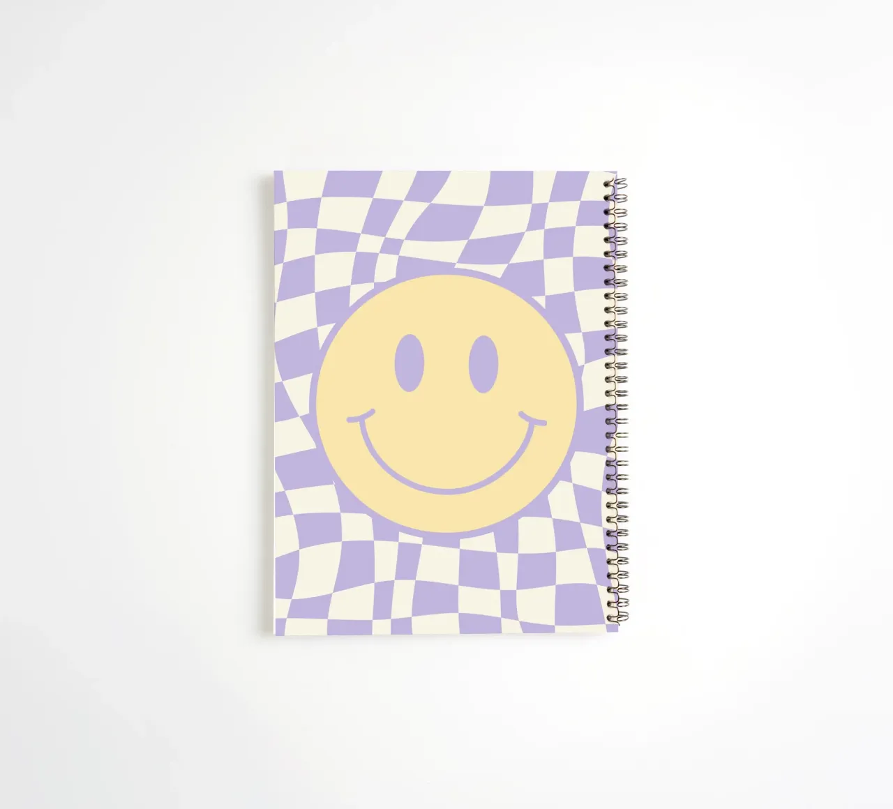 Smiley en golvende checker 02 notitieboek met spiraal van Little Dean