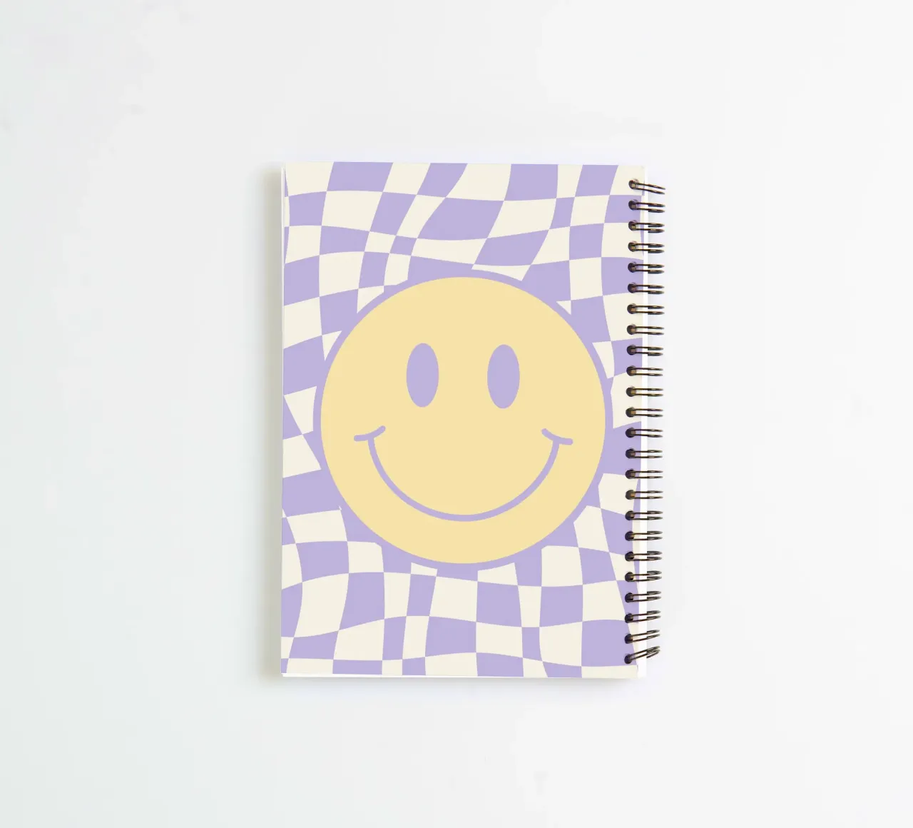 Smiley en golvende checker 02 notitieboek met spiraal van Little Dean
