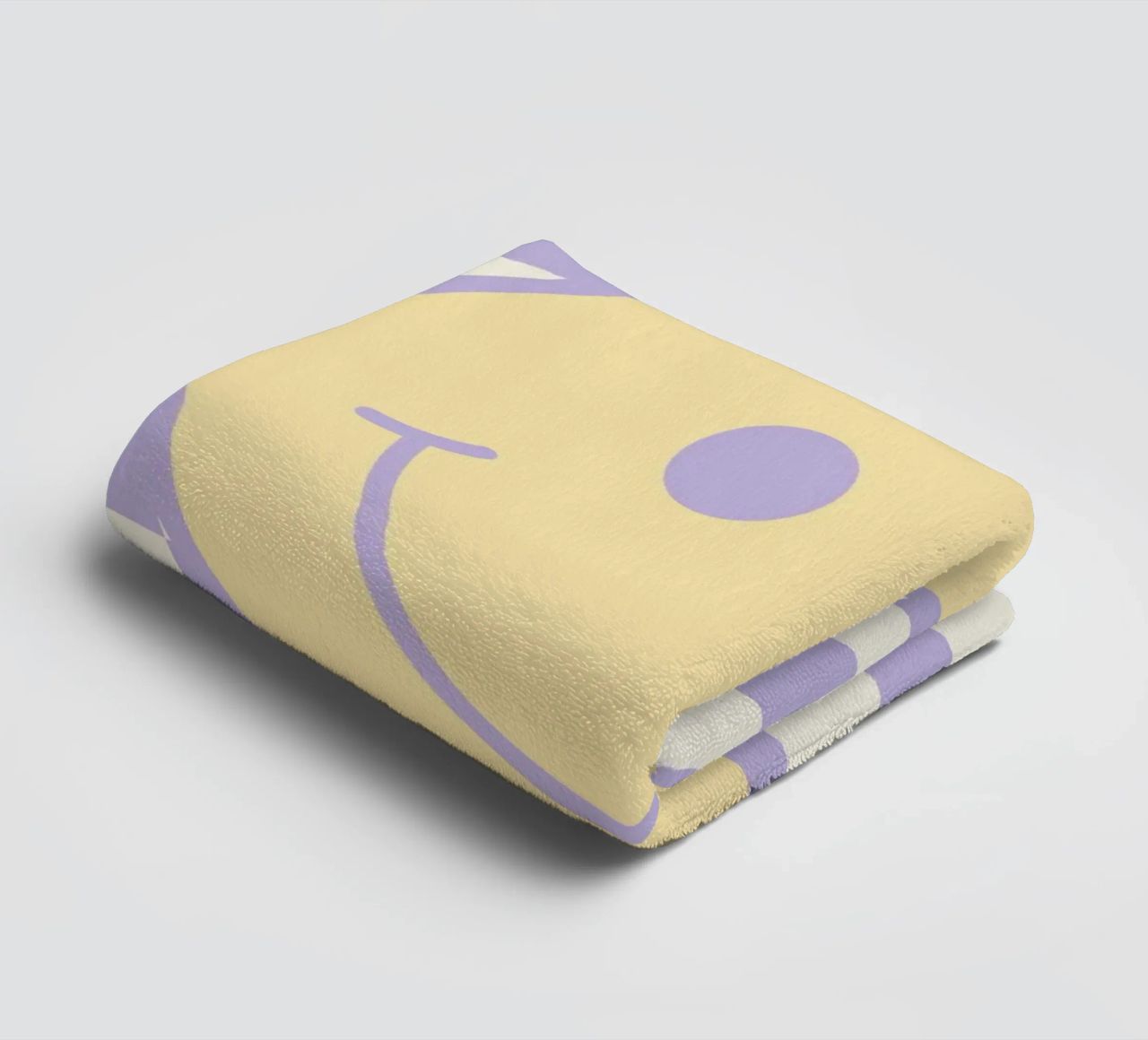 Smiley e pedine ondulate 02 asciugamano da bagno da Little Dean