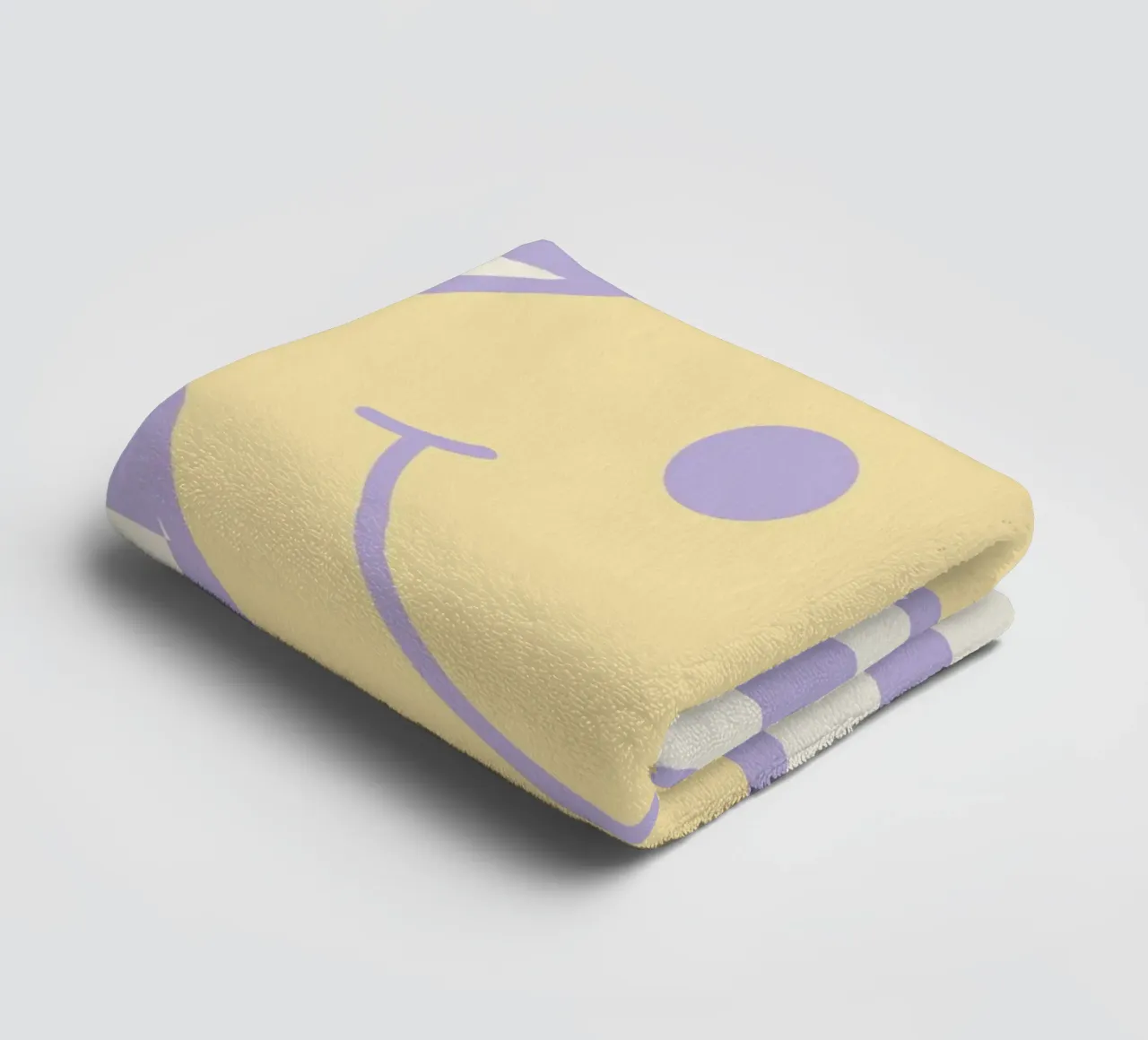 Smiley e pedine ondulate 02 asciugamano da bagno da Little Dean