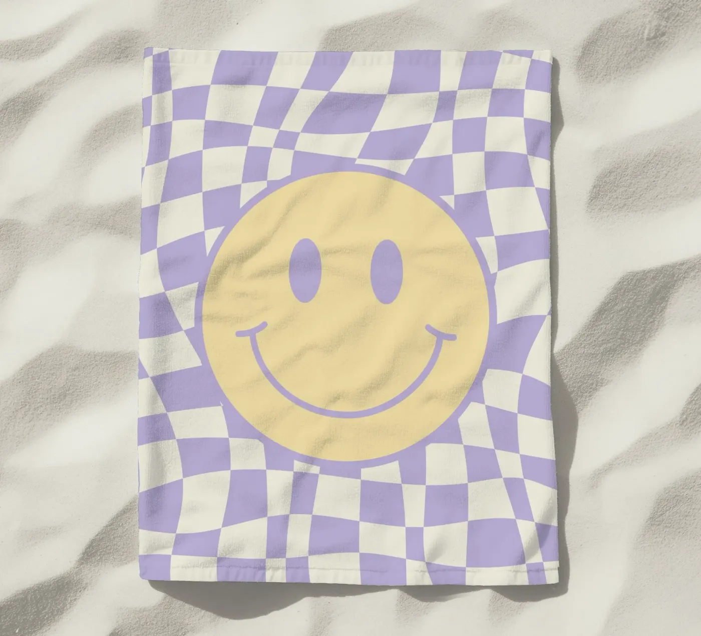 Smiley e pedine ondulate 02 telo mare da Little Dean