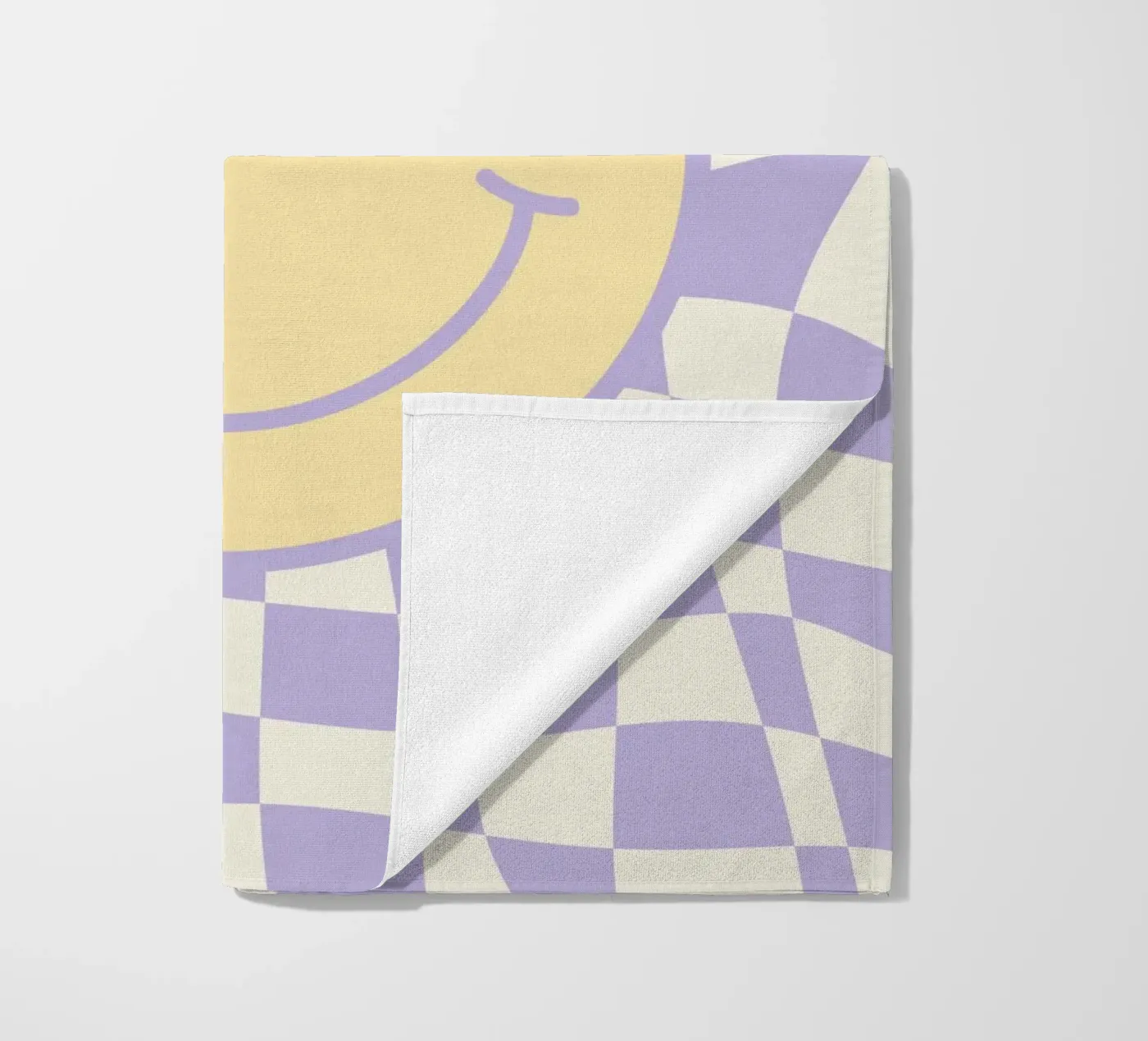 Smiley e pedine ondulate 02 telo mare da Little Dean