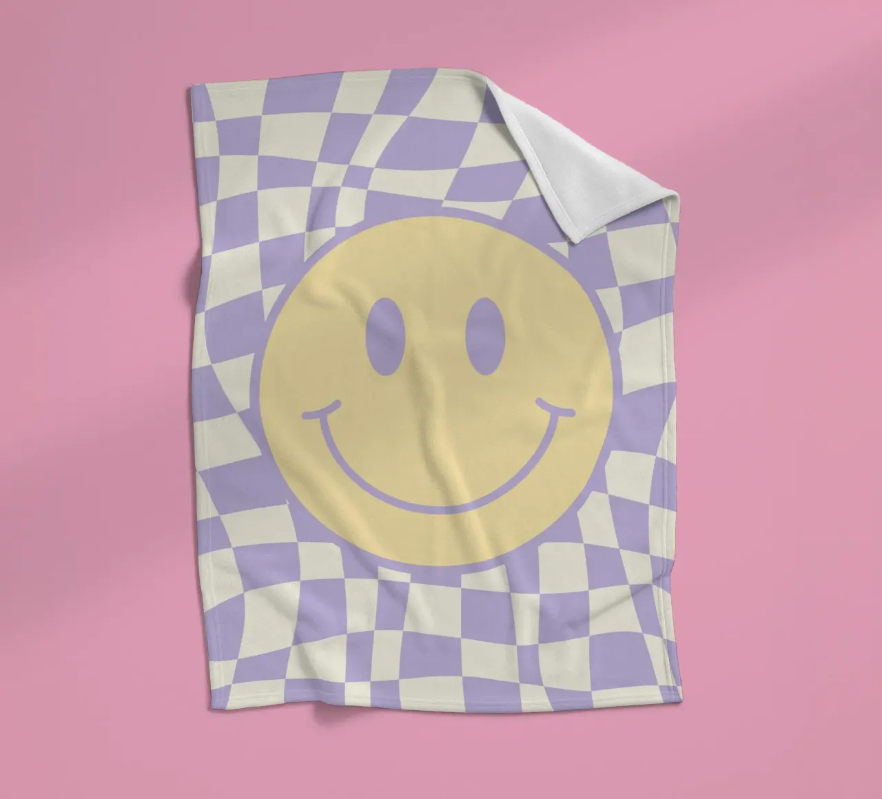 Smiley e pedine ondulate 02 coperta in pile da Little Dean