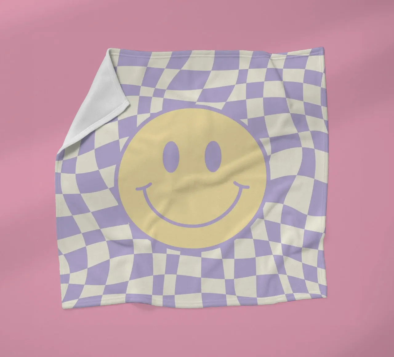 Smiley e pedine ondulate 02 coperta in pile da Little Dean