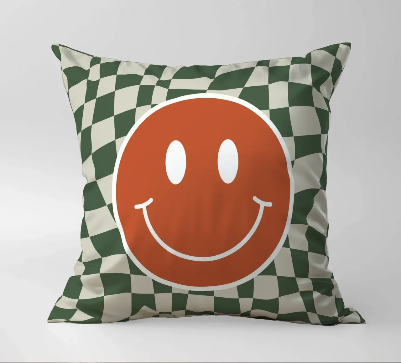 Scacchiera ondulata Smiley 03 cuscino da Little Dean