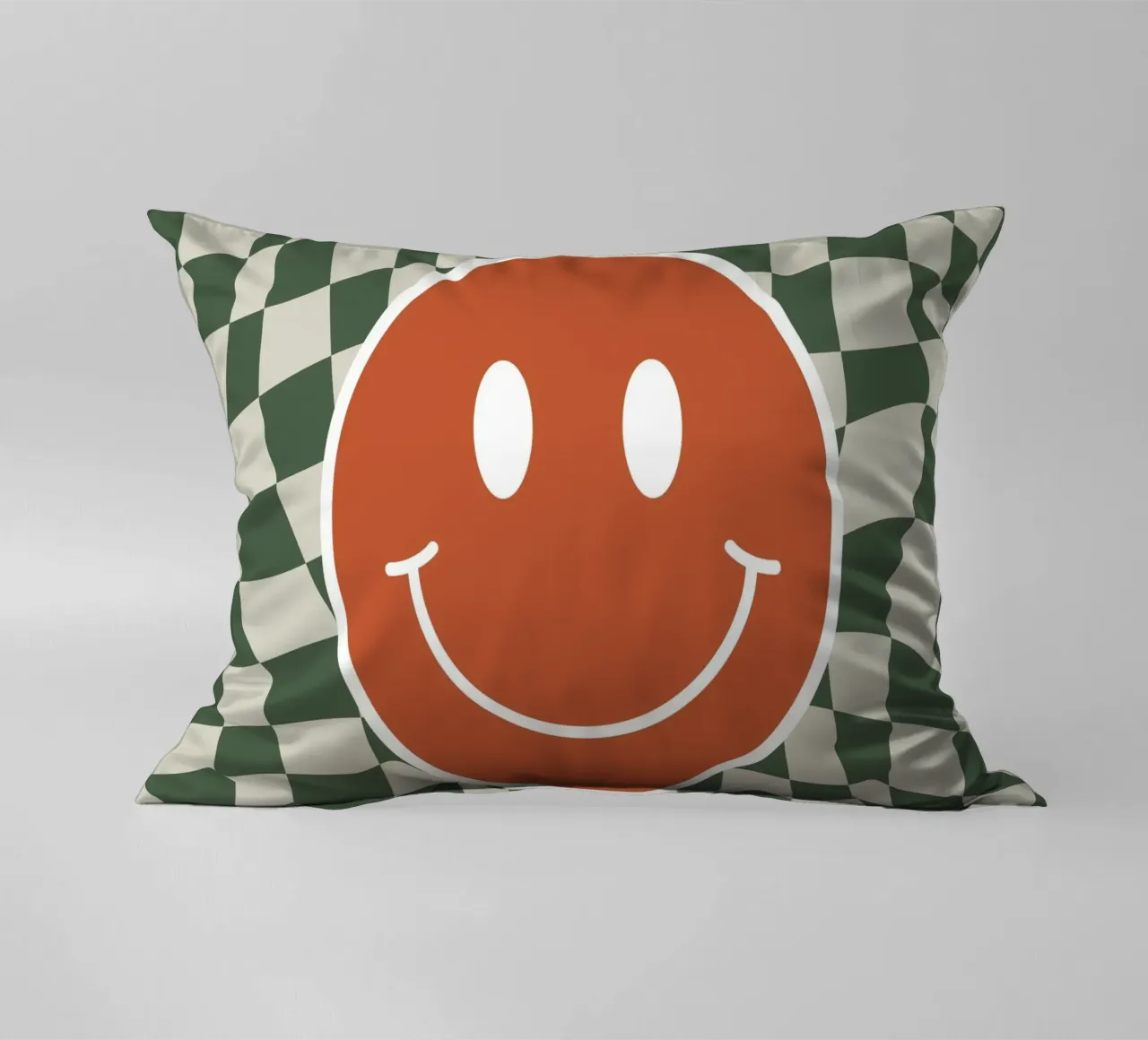 Scacchiera ondulata Smiley 03 cuscino da Little Dean