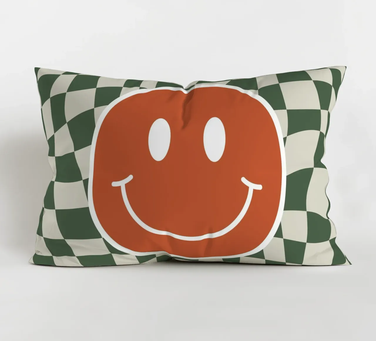 Scacchiera ondulata Smiley 03 cuscino da Little Dean