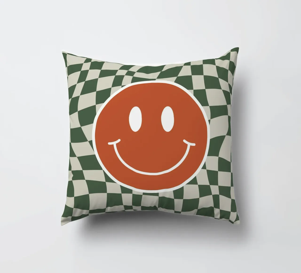 Scacchiera ondulata Smiley 03 cuscino da Little Dean