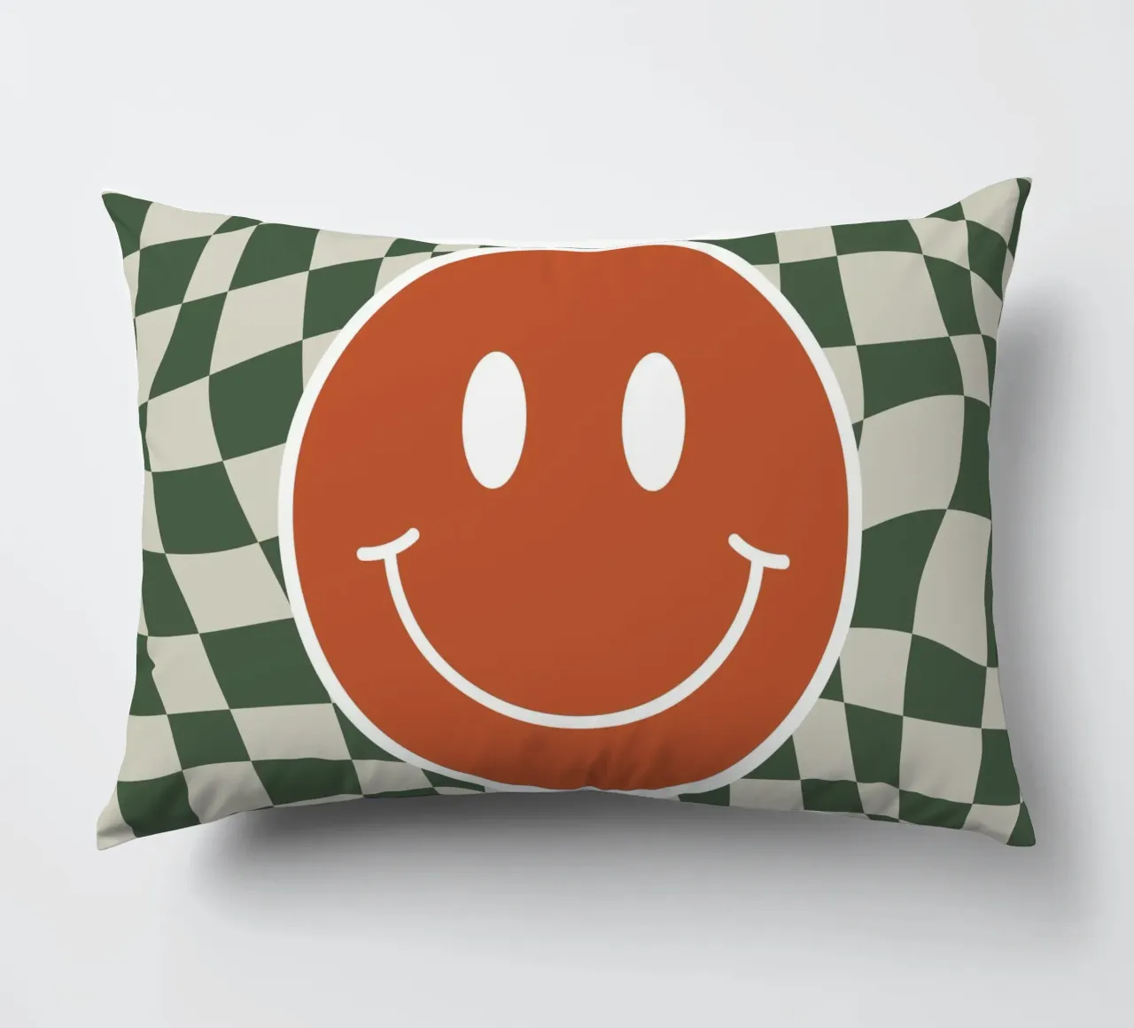 Scacchiera ondulata Smiley 03 cuscino da Little Dean