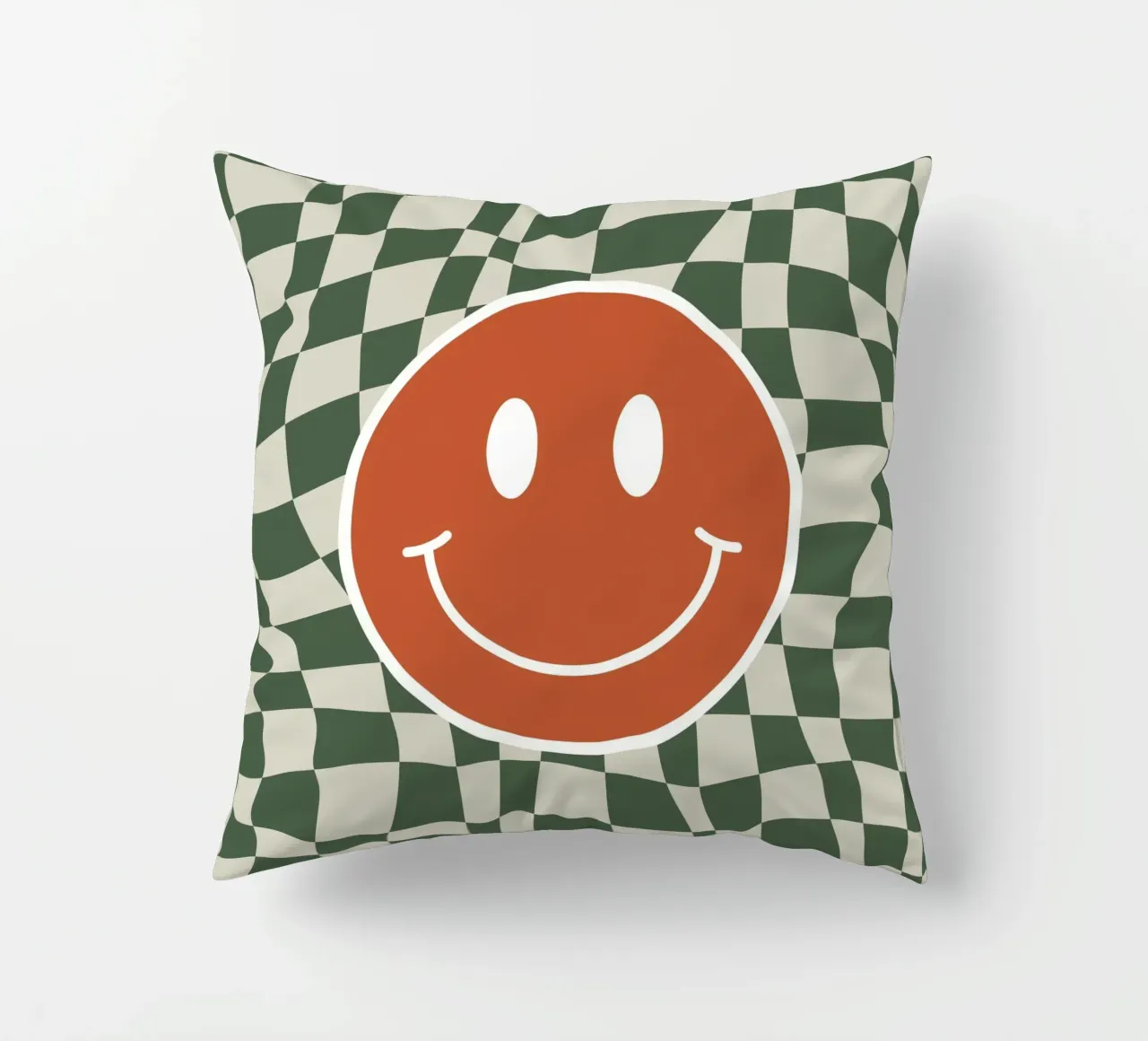 Scacchiera ondulata Smiley 03 cuscino da Little Dean