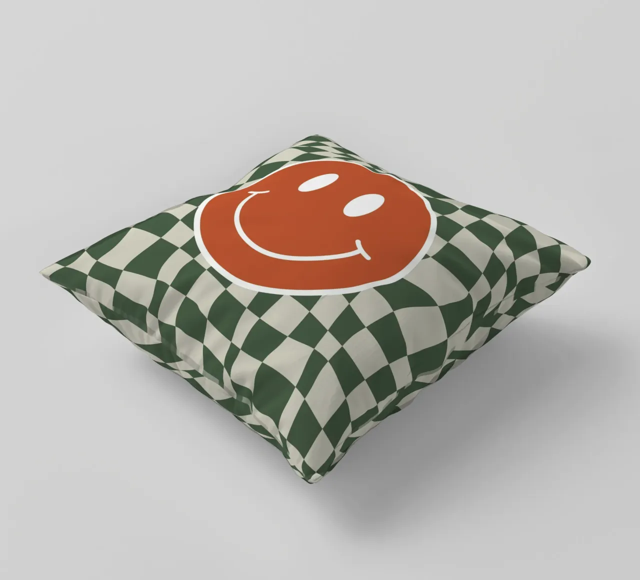Scacchiera ondulata Smiley 03 cuscino da Little Dean