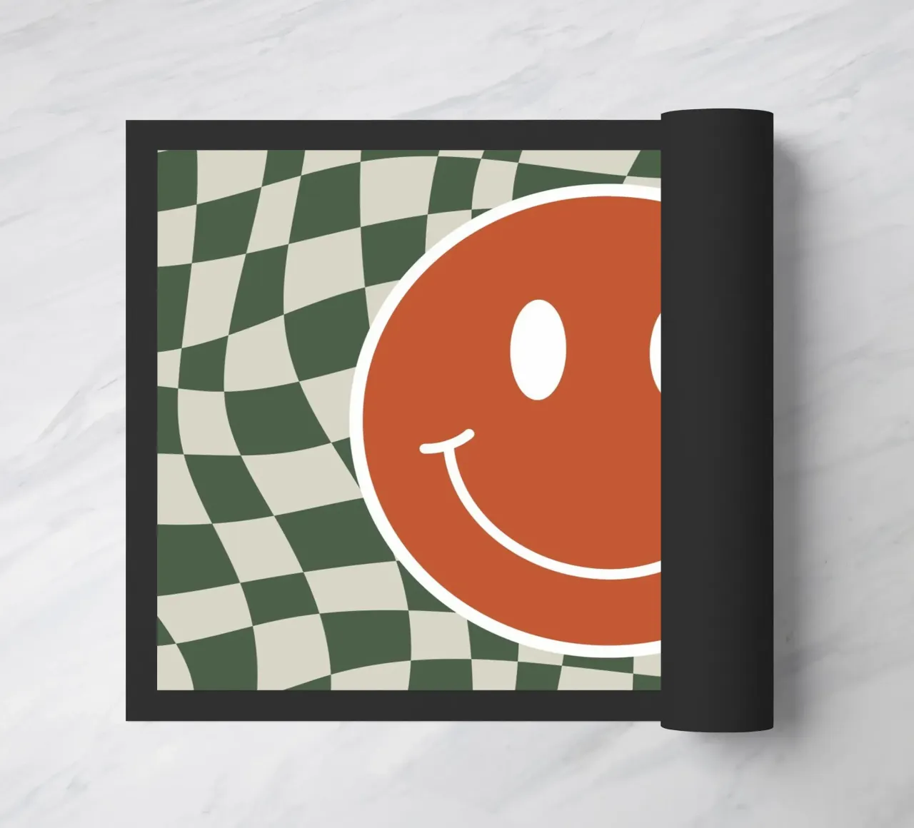 Scacchiera ondulata Smiley 03 zerbino da Little Dean