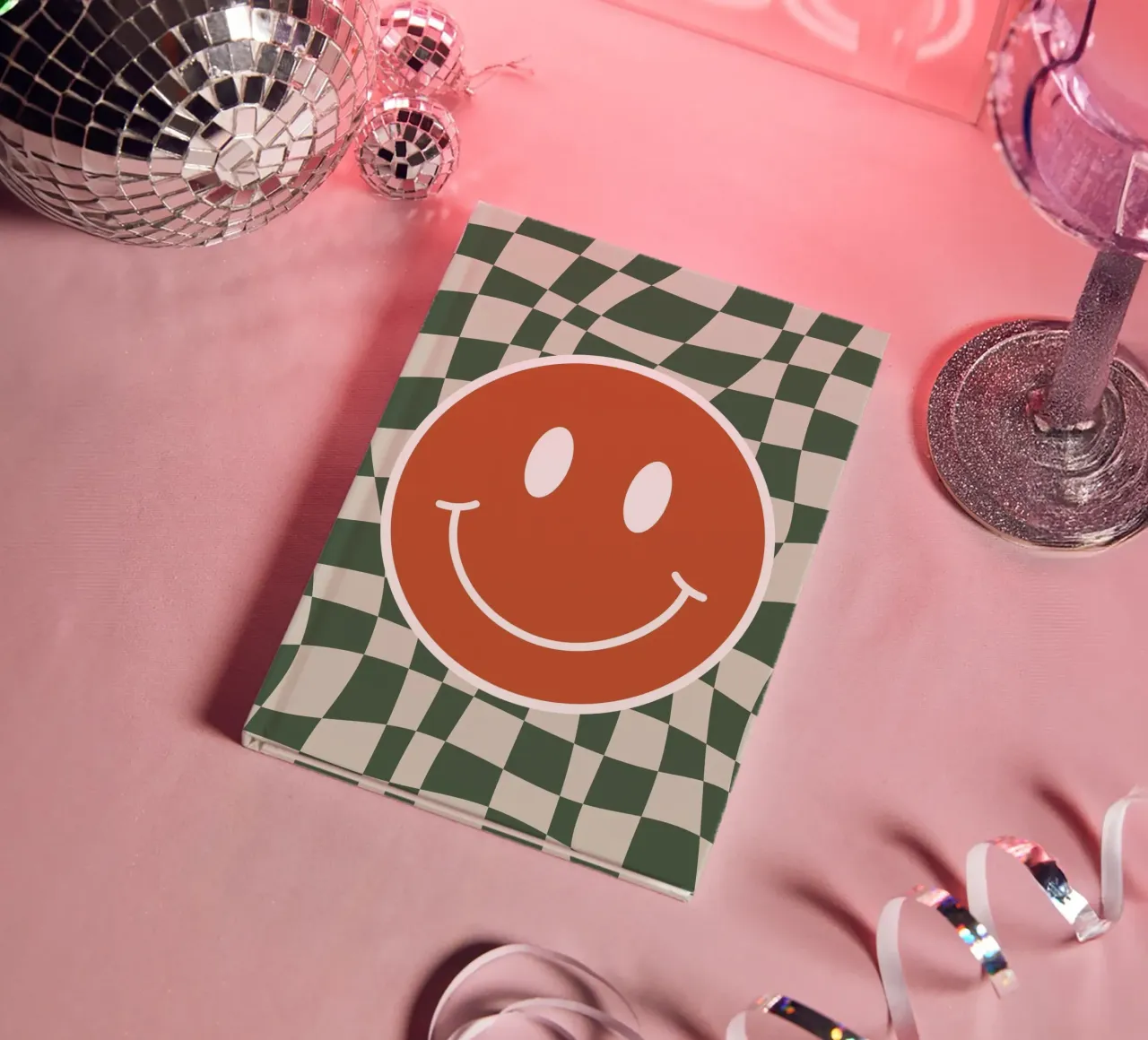 Smiley golvende checker 03 notitieboek van Little Dean