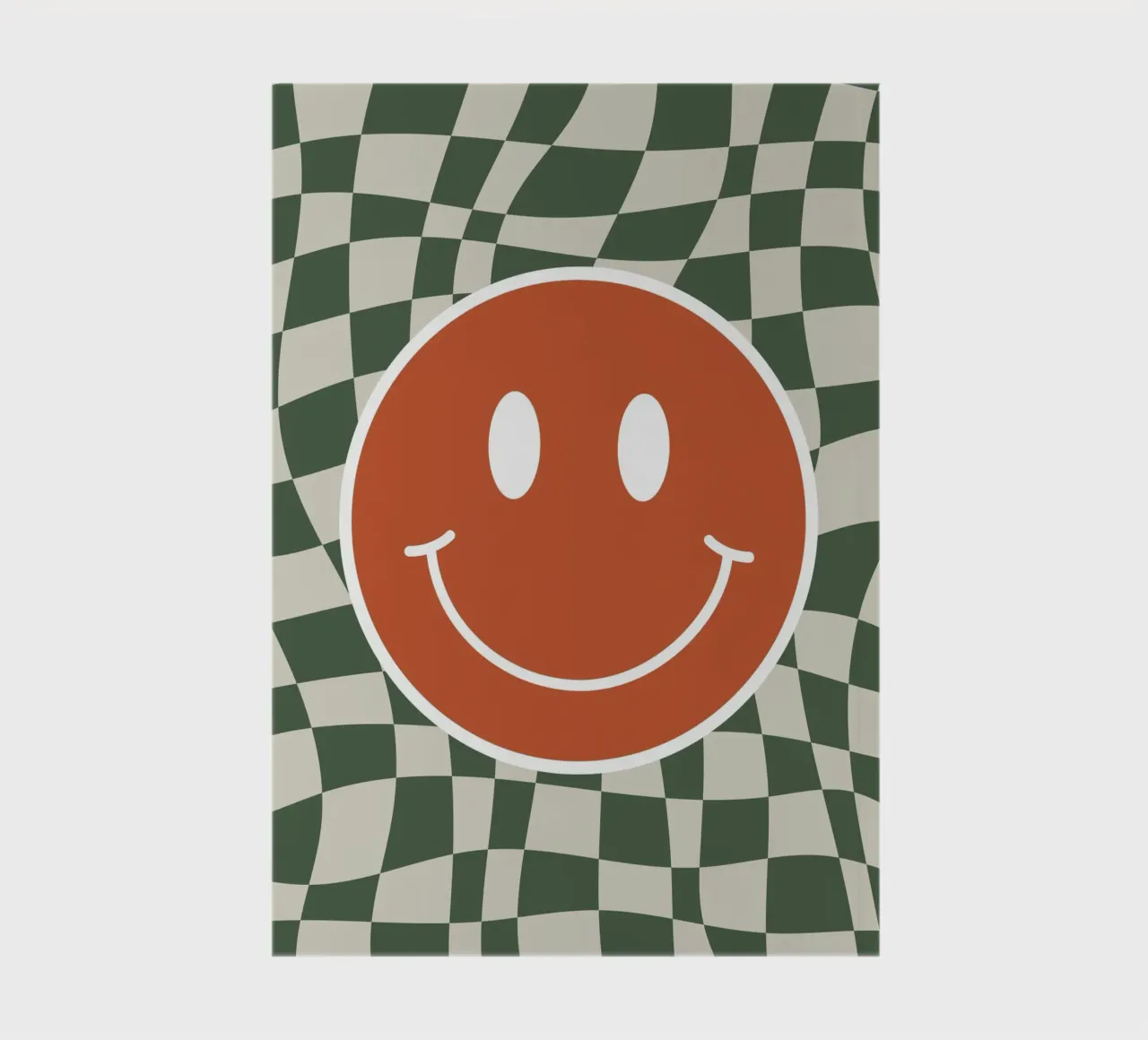 Damier ondulé souriant 03 carnet de notes de Little Dean