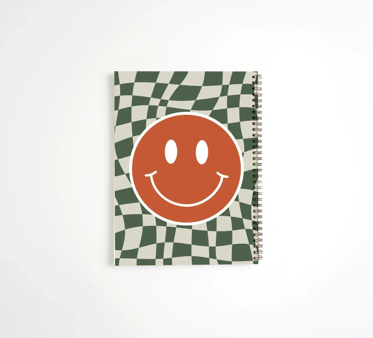 Smiley golvende checker 03 notitieboek met spiraal van Little Dean