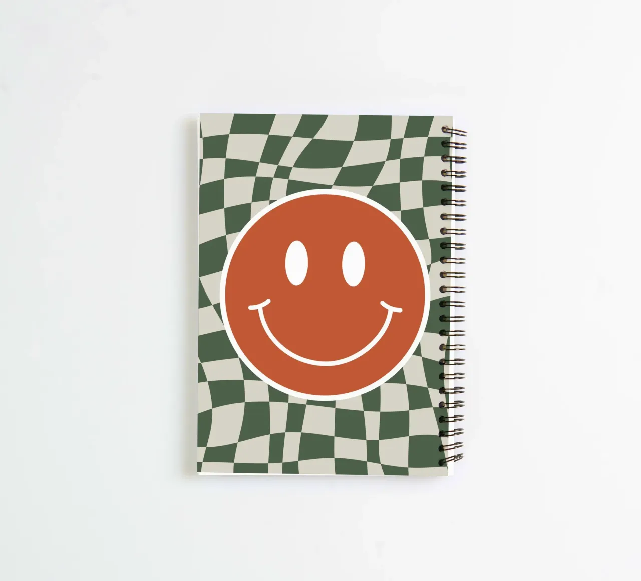 Smiley golvende checker 03 notitieboek met spiraal van Little Dean