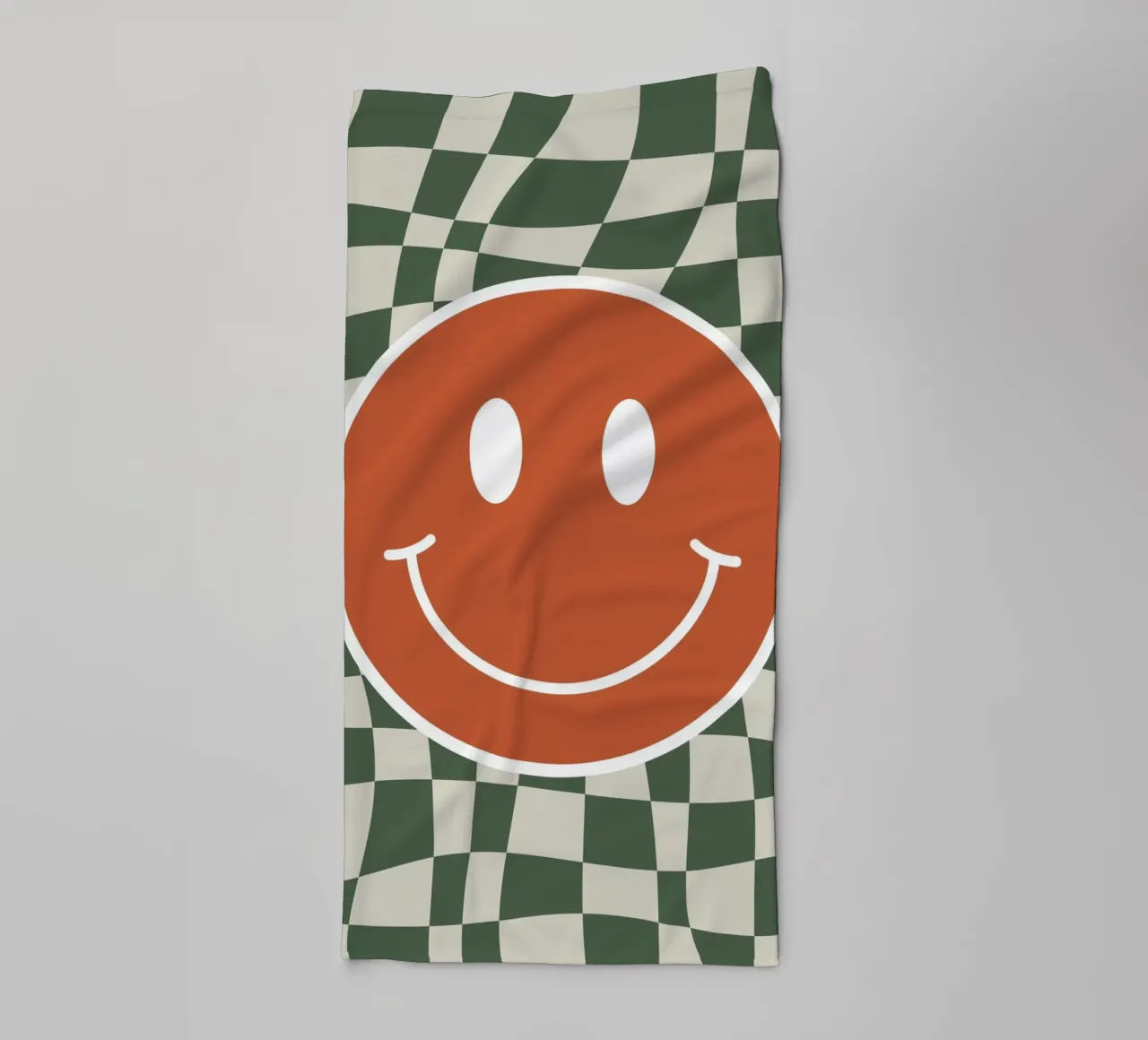 Scacchiera ondulata Smiley 03 asciugamano da bagno da Little Dean