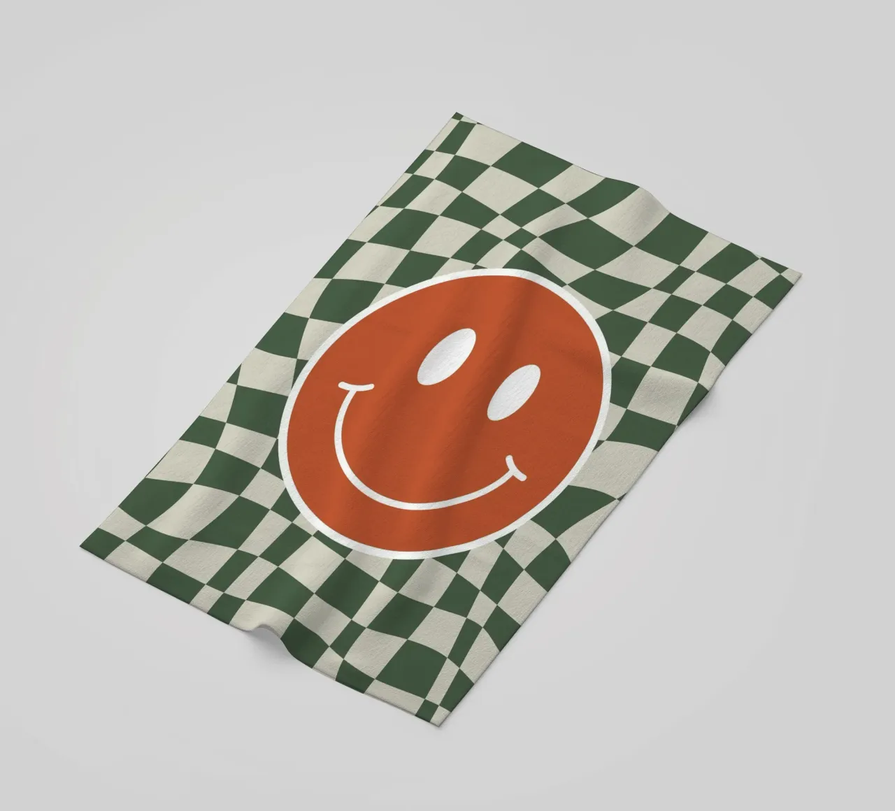 Scacchiera ondulata Smiley 03 telo mare da Little Dean