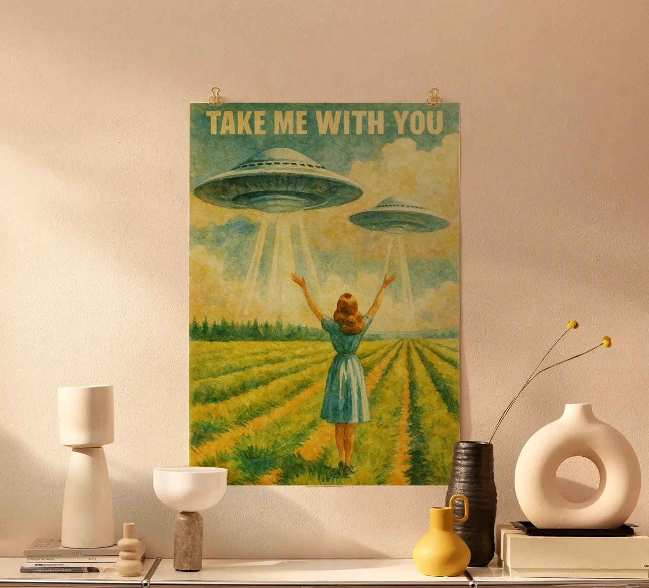 take me with you retro drawing hahnemühle by pakazi