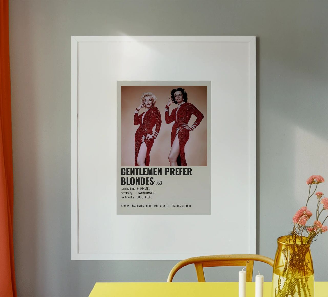 GENTLEMEN PREFER BLONDES1953 poster de MVFminimalist