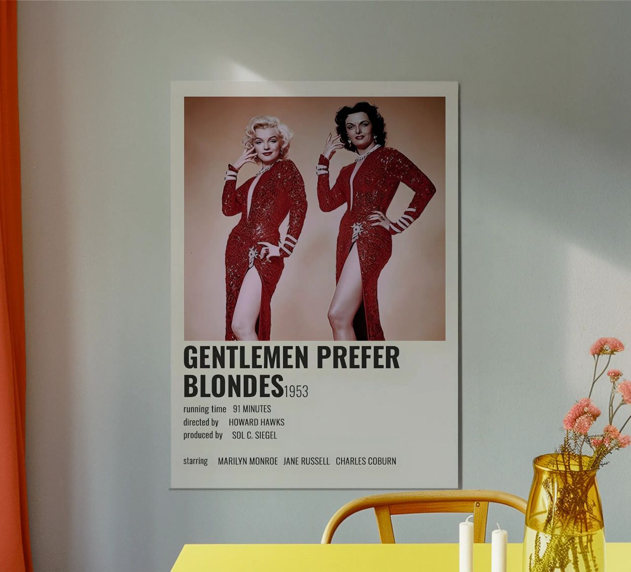 GENTLEMEN PREFER BLONDES1953 poster de MVFminimalist