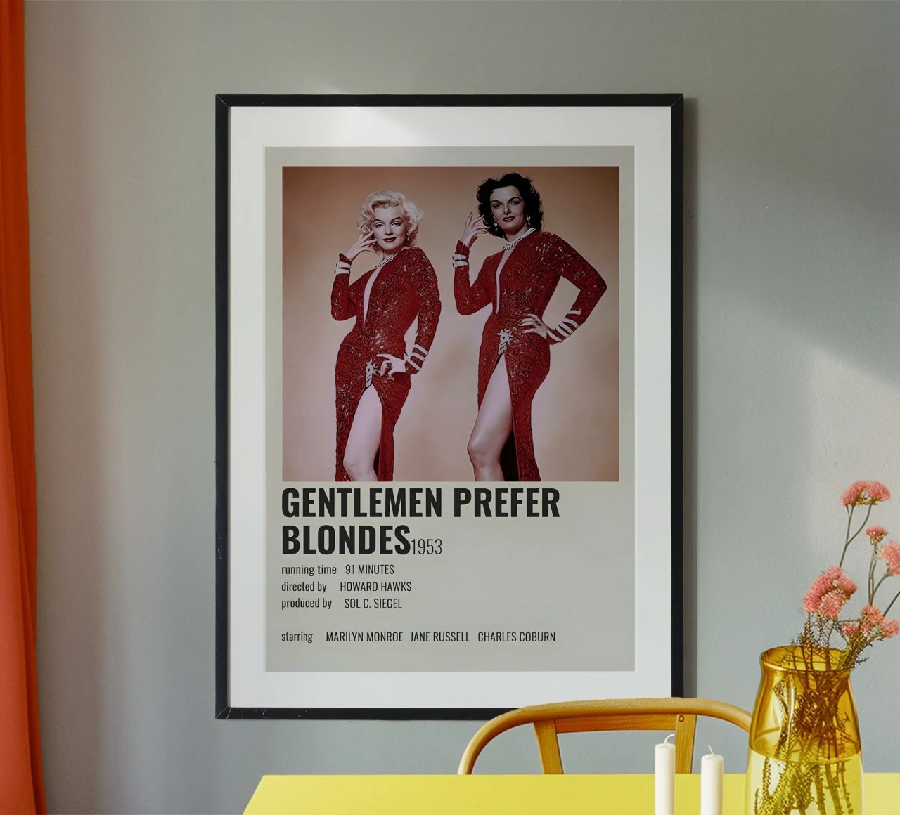 GENTLEMEN PREFER BLONDES1953 poster de MVFminimalist