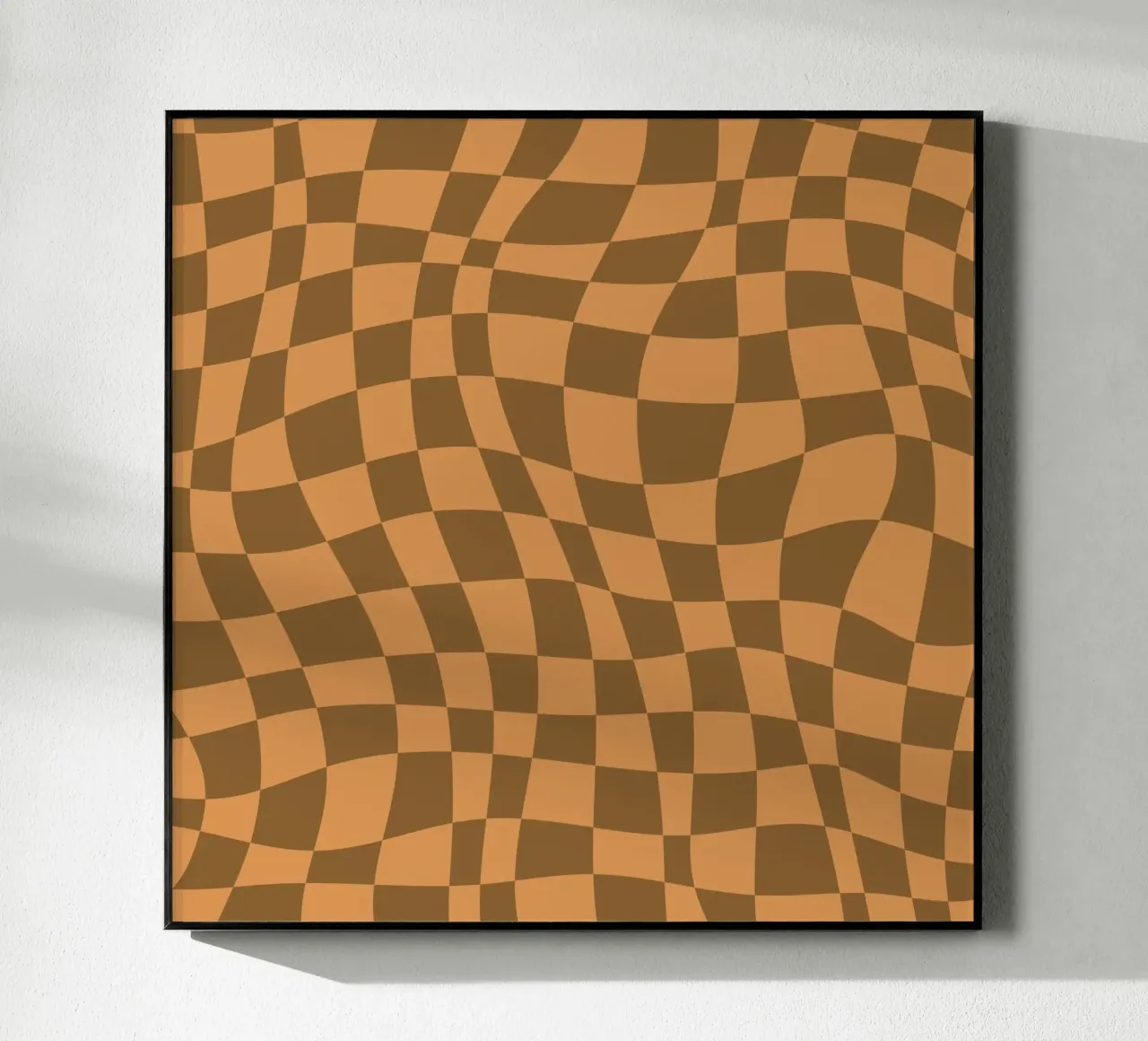 Luxury brown wavy checker acrylic glass by Little Dean