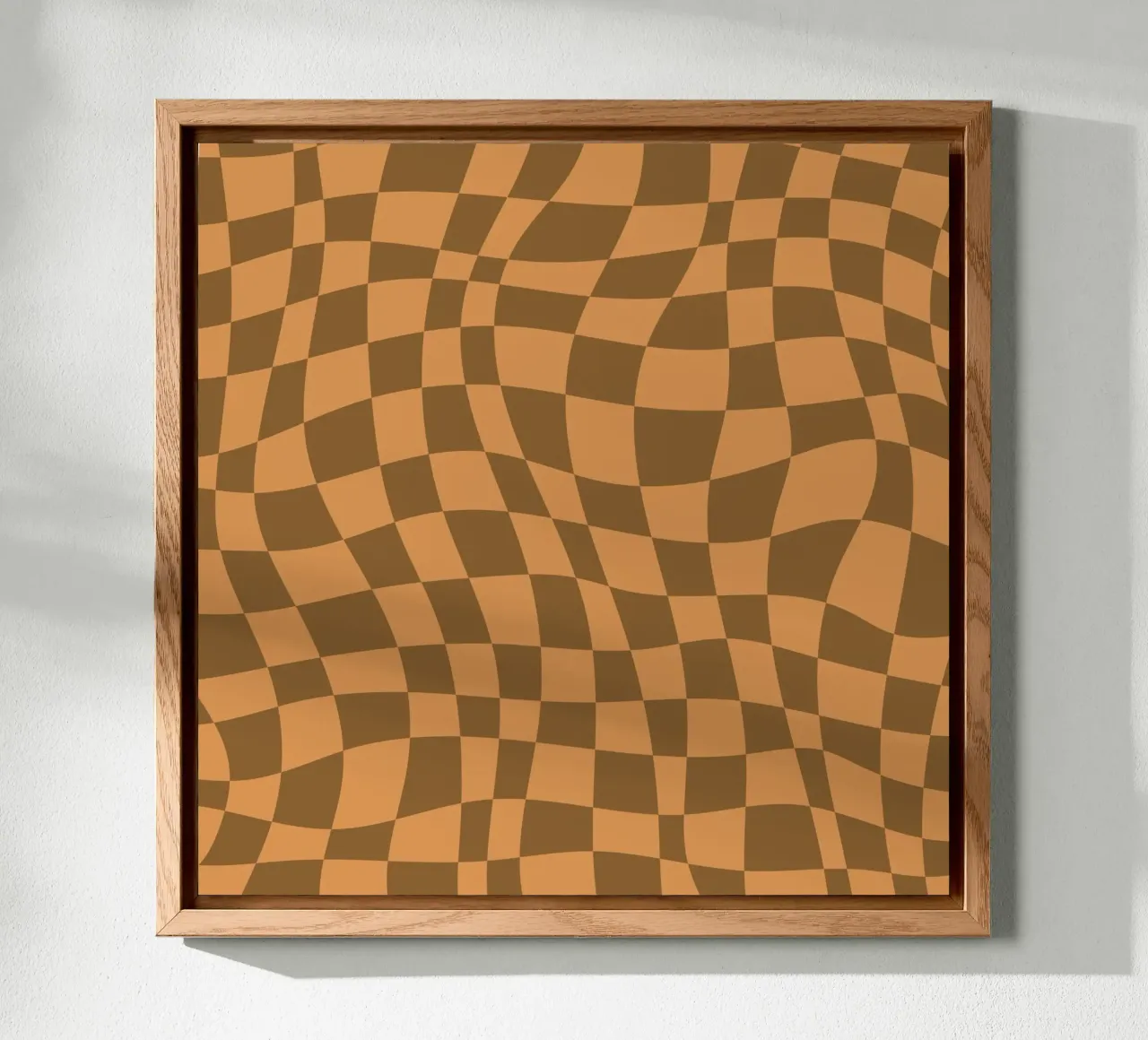 Luxury brown wavy checker forex plate by Little Dean