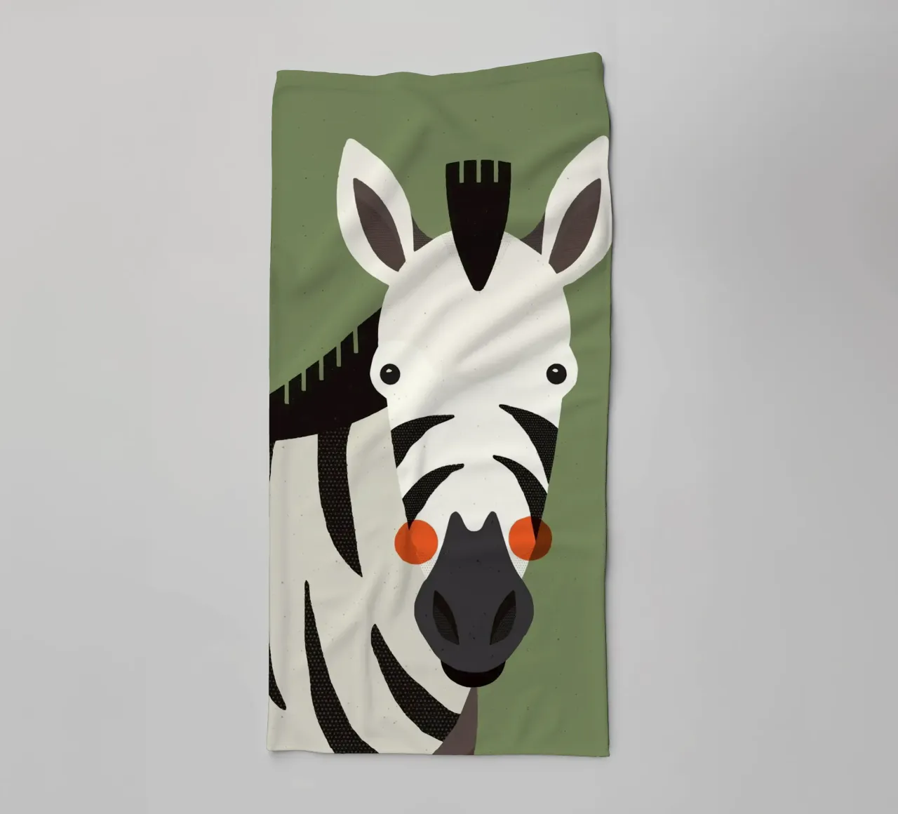 Zebra, ritratto animale asciugamano da bagno da The Printed Sparrow