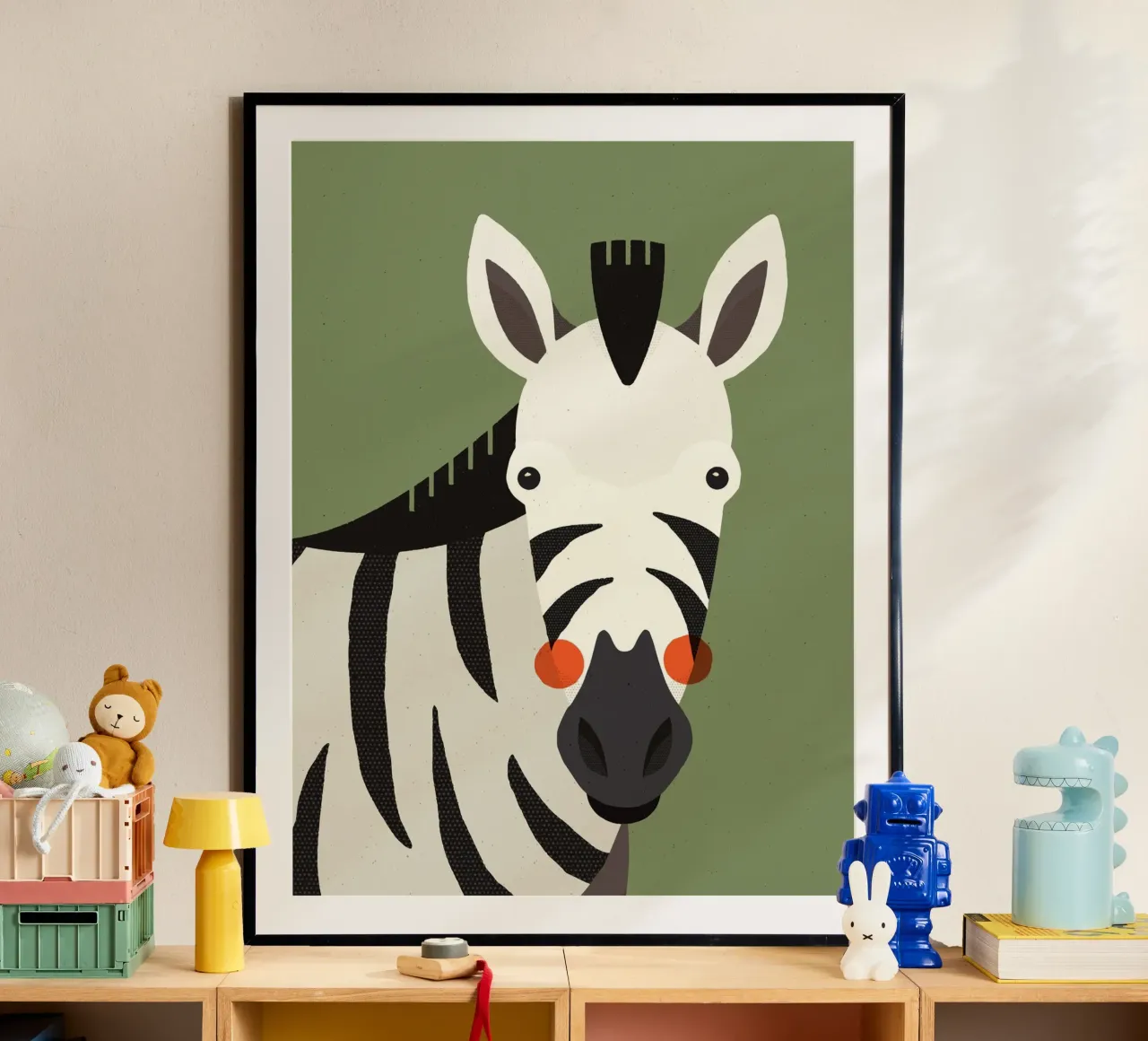 Zebra, ritratto animale carta hahnemühle da The Printed Sparrow