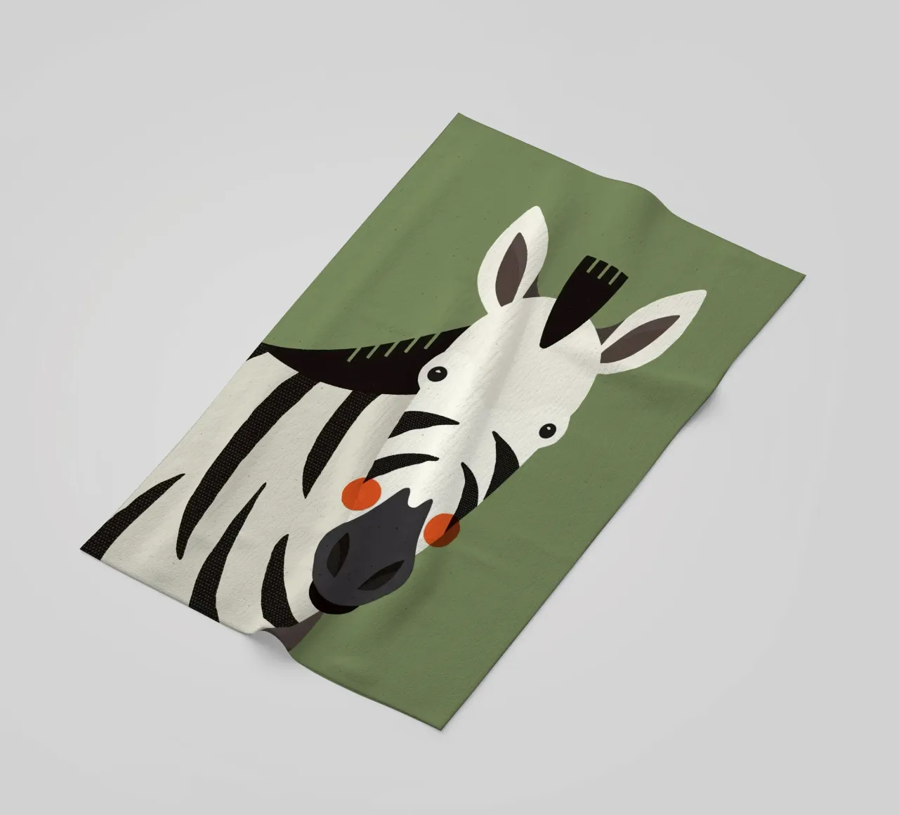 Zebra, ritratto animale telo mare da The Printed Sparrow
