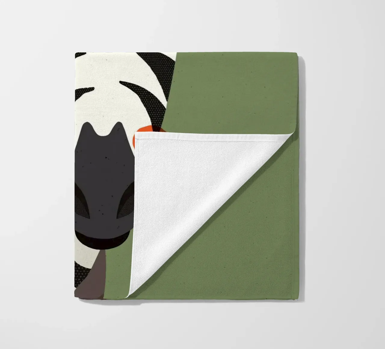 Zebra, ritratto animale telo mare da The Printed Sparrow
