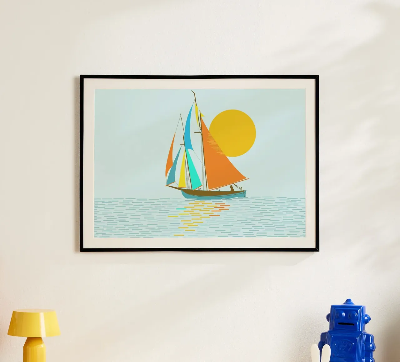 Sailing Boat Sunset Sea hahnemühle by book
