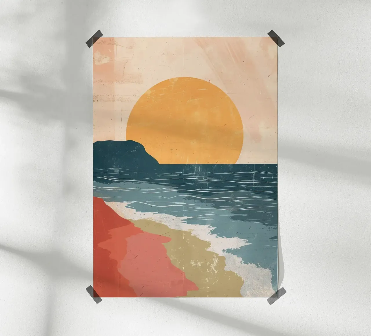 Spiaggia minimalista poster da book