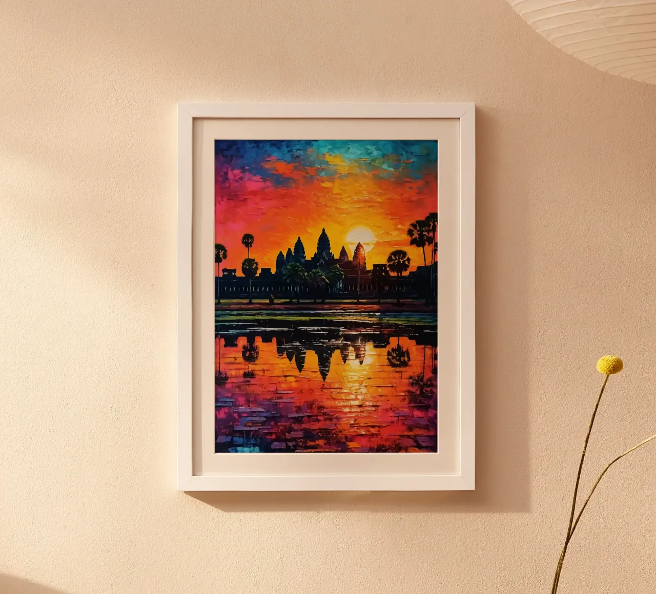 Tramonto di Angkor Wat poster da book