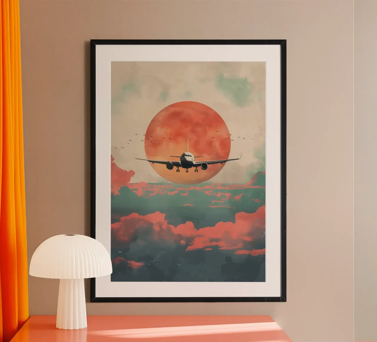 L'aereo da viaggio vintage poster da book