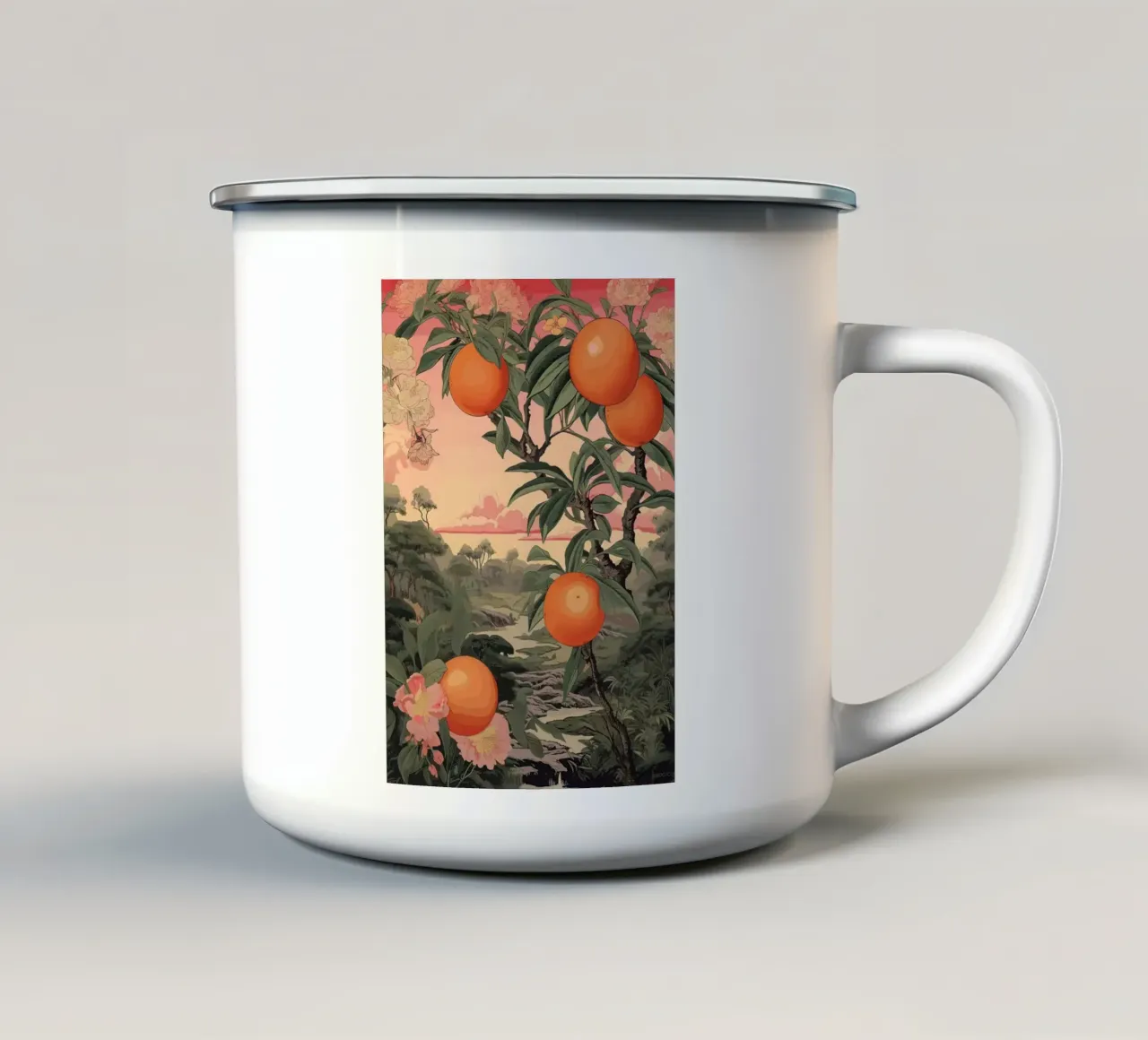 Frutta giapponese vintage tazza in smalto da book