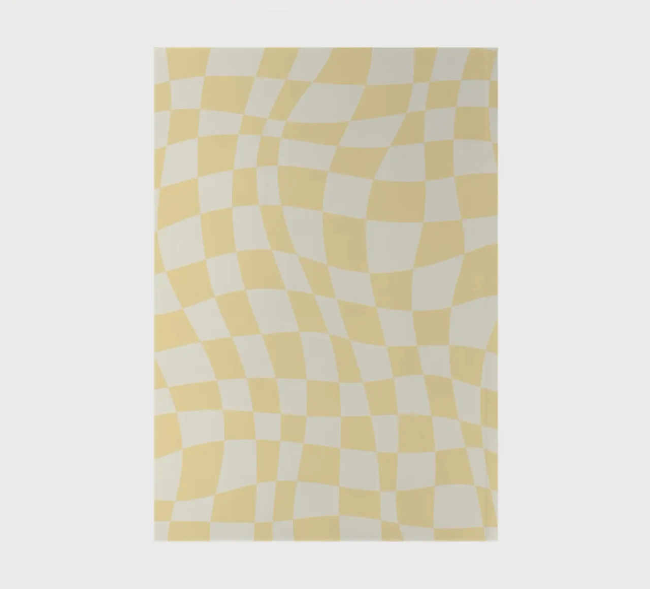 Damier ondulé jaune pâle carnet de notes de Little Dean