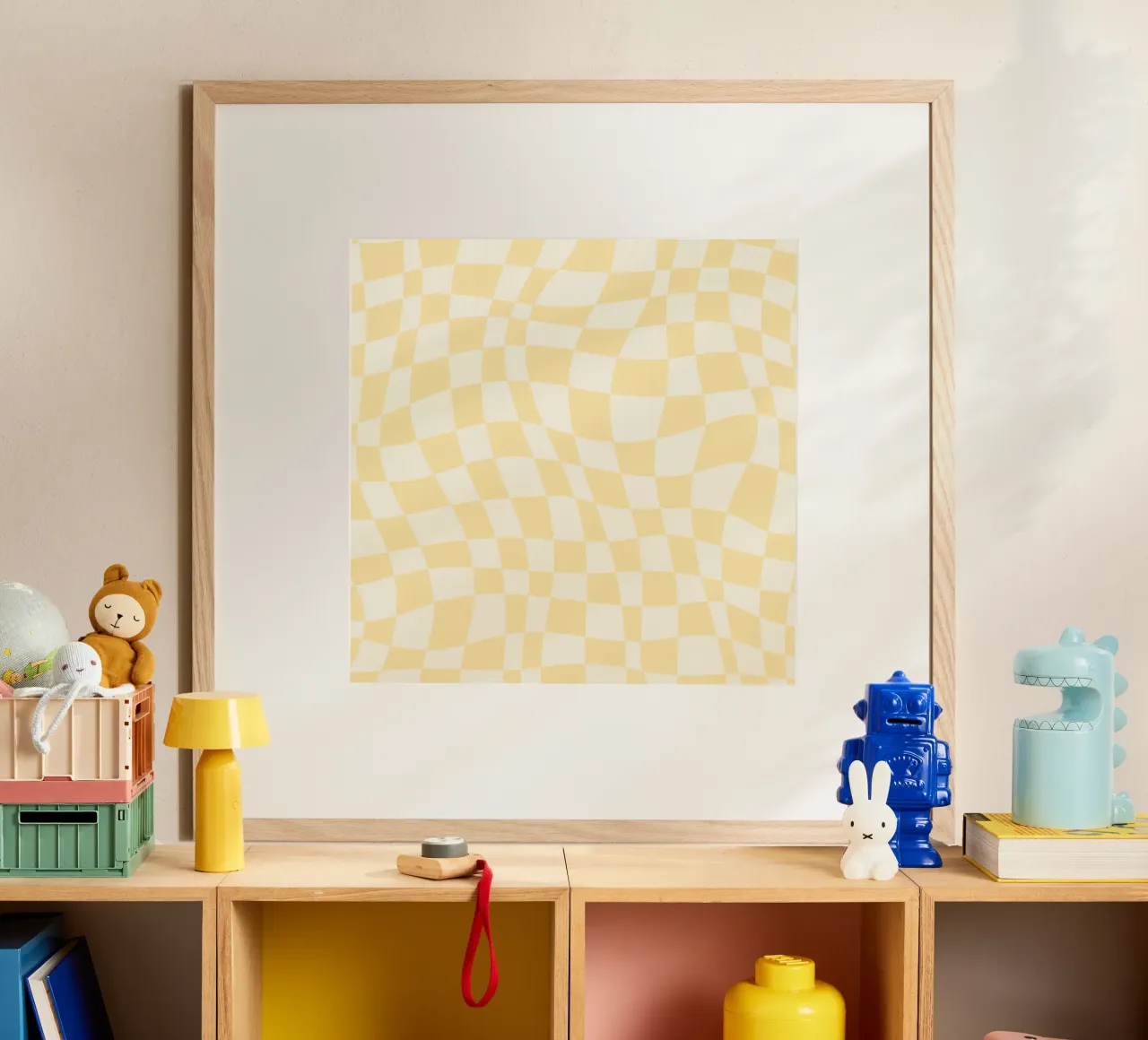 Damier ondulé jaune pâle hahnemühle de Little Dean