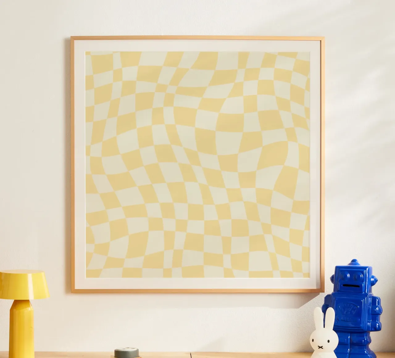Damier ondulé jaune pâle hahnemühle de Little Dean