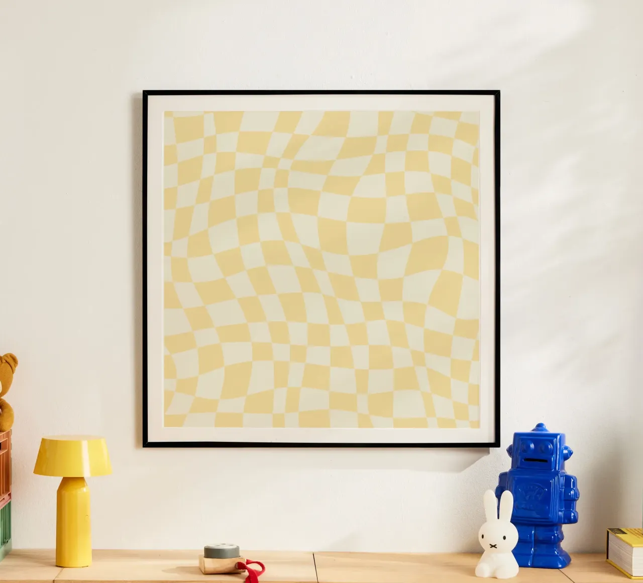 Damier ondulé jaune pâle hahnemühle de Little Dean